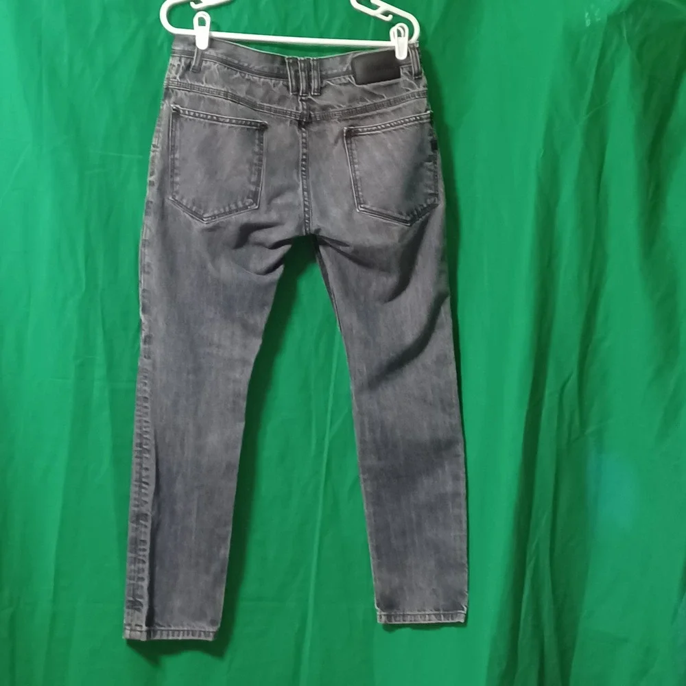 Comune Mens Slim Straight Leg Jeans Faded Grey Denim Size 32x30 Streetwear